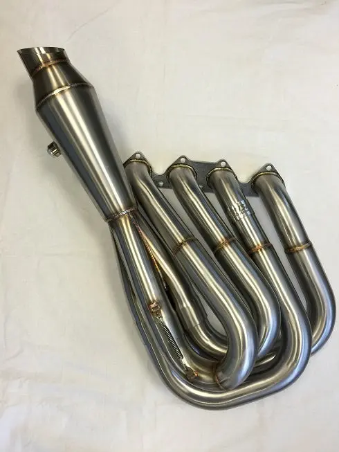 B-Series Hood Exit Megaphone Race Header 1