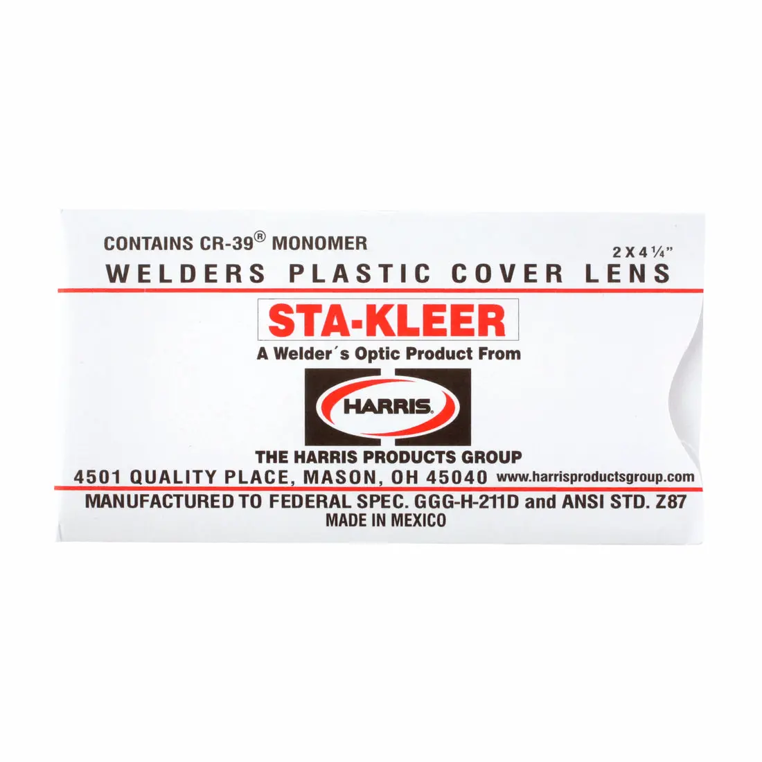Harris Sta-Kleer 2"X4.25" Monomer Plastic Cover Plates (10/Pack) 1
