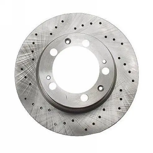 Cross Drilled Brake Rotor Front Left Sebro Coated 1