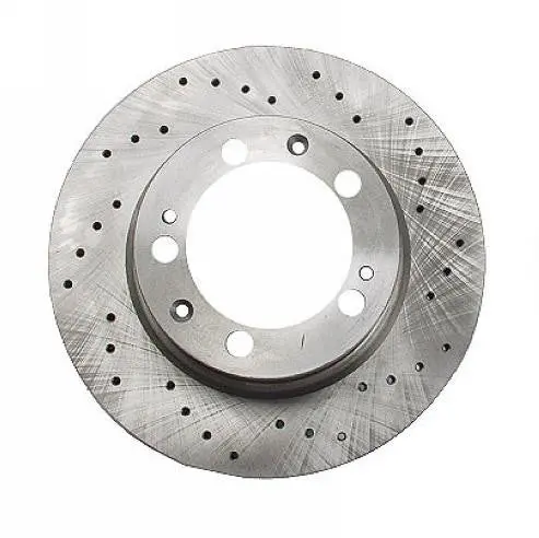 Cross Drilled Brake Rotor Front Right Sebro Coated 1