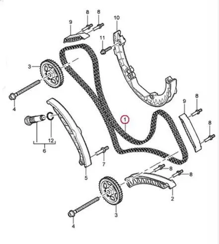 Porsche Timing Chain Cayenne Oem 1