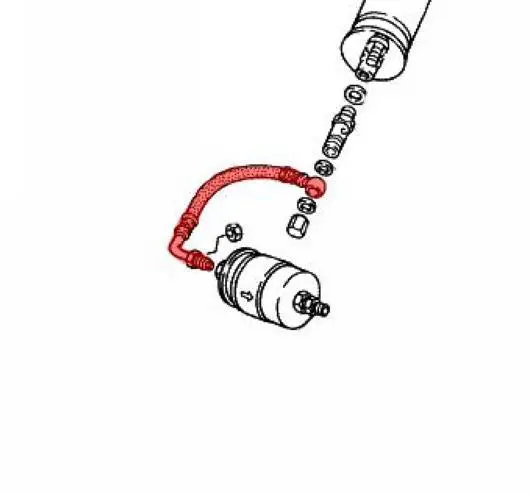 Porsche 944 Fuel Line Hose - Fuel Pump To Filter 1