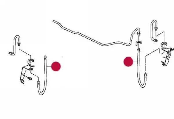 Porsche Rear Brake Hose Line - Stock 1