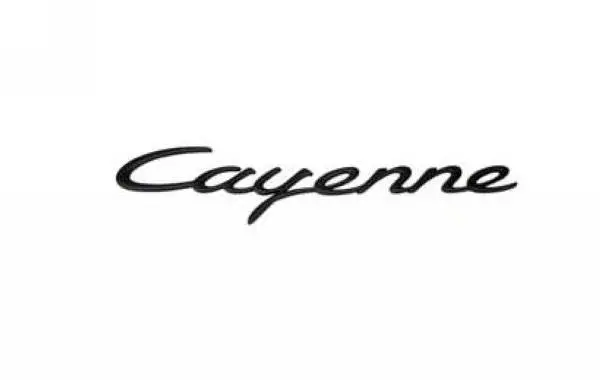 Porsche Cayenne Rear Emblem - Black 1