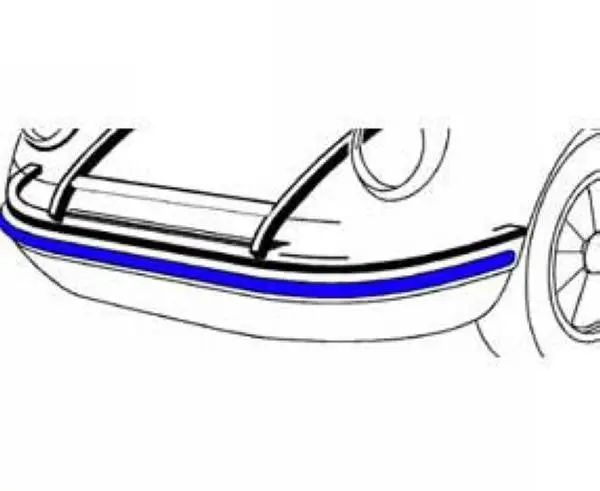 Porsche Front Bumper Deco Molding 1 Inch Wide 1