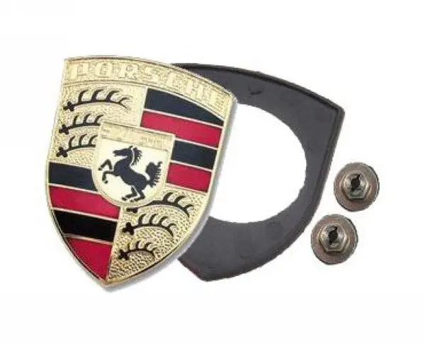 Porsche Hood Emblem Badge Crest Kit 1973-94 Style 1