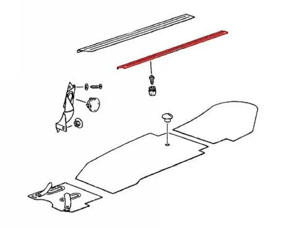 Porsche 993 Inner Door Sill Cover Threshold 1