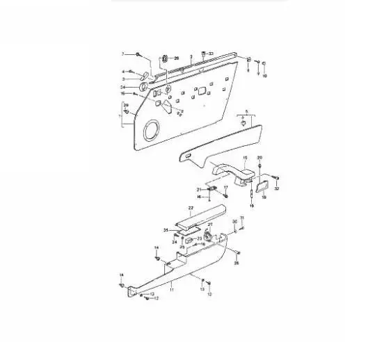 Porsche Door Handle Inner Left 1