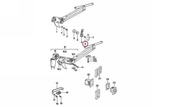 Porsche Window Crank Bolt Screw 1