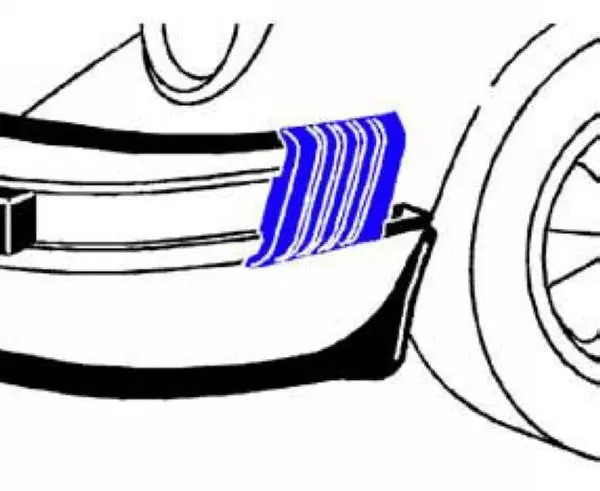 Porsche Front Bumper Bellow Accordion Left 1