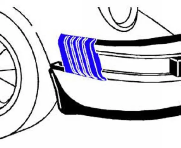 Porsche Front Bumper Bellow Accordion Right 1