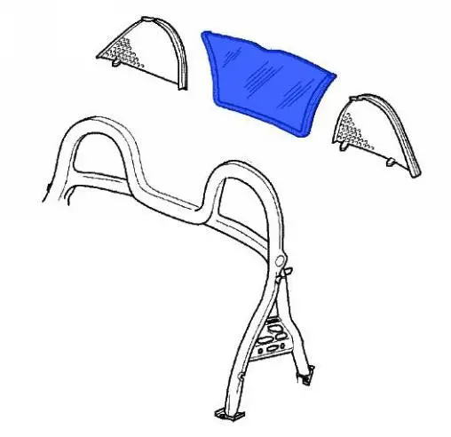 Porsche Boxster Roll Bar Wind Deflector - Center 1