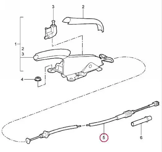 Porsche 997 Hand Brake Cable - 2 Per Car 1