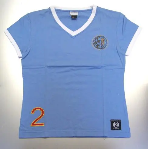 Porsche Womens Short Sleeve V Neck Tee Shirt 1