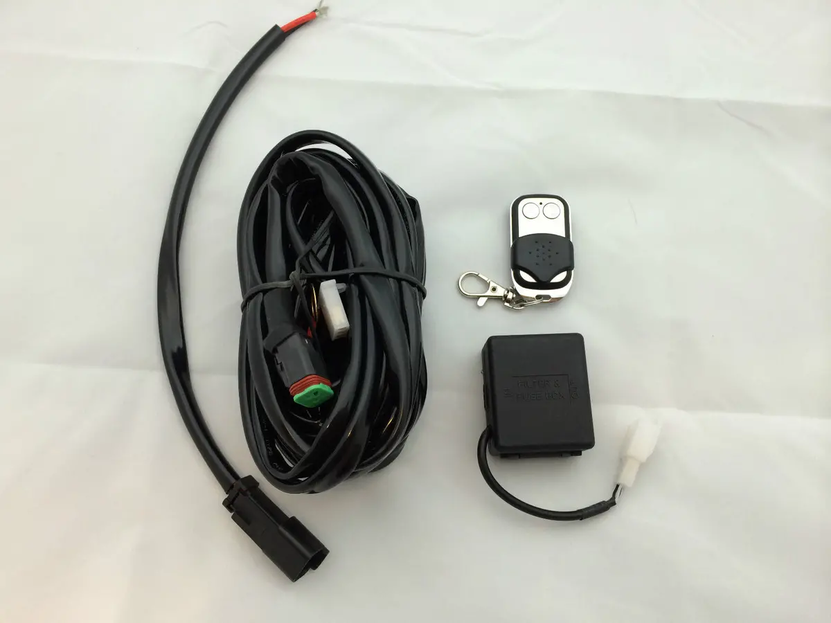 Wireless Remote Controlled Hid & Led Acc Relay Harness Control Kit 500W Off Road 1