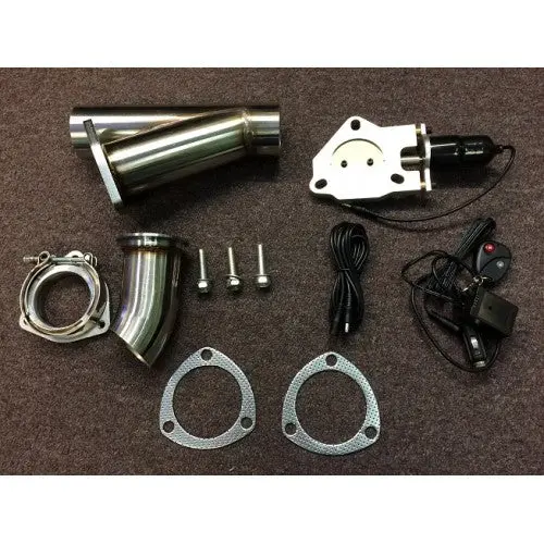 2.5"  Electric Exhaust Catback Cutout E-Cut Out Valve System Kit& Remote 1