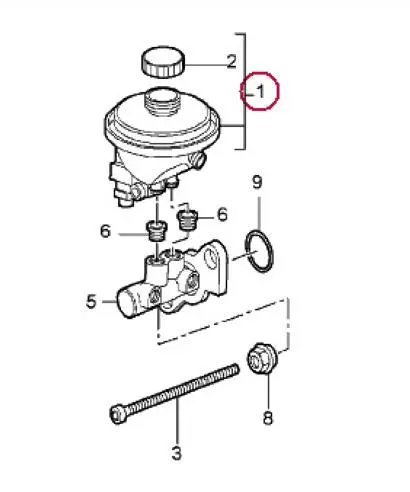 Porsche Brake Fluid Reservoir - Tiptronic 1