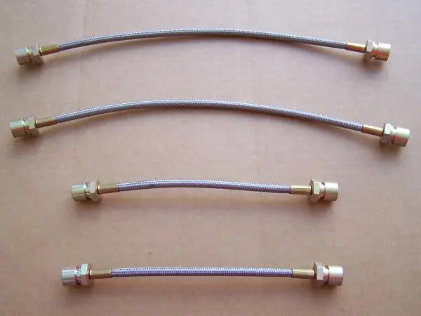 Porsche Brake Lines Hose Stainless Steel Set 4 1
