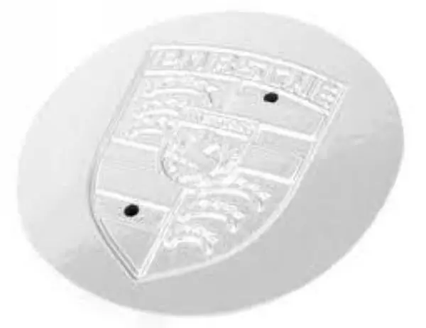 Porsche Wheel Center Cap - Silver Crest 1
