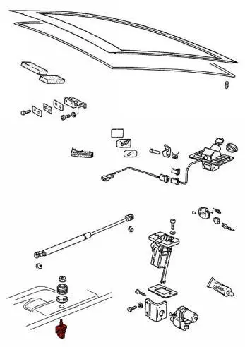 Porsche 928 Rear Hatch Release Switch 1