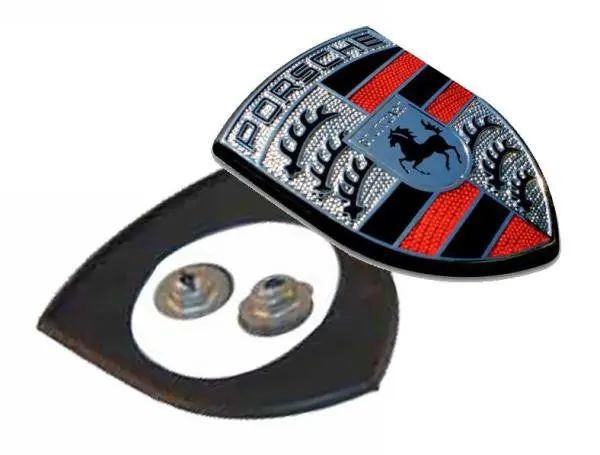 Porsche Genuine Hood Badge Crest - Chrome Plated 1
