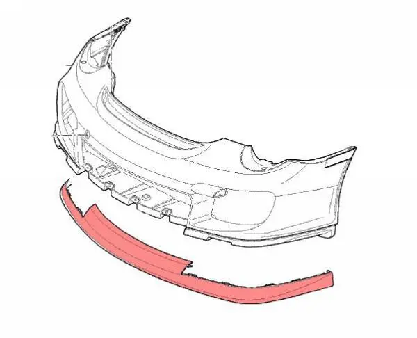 Porsche 997 Gt2 Front Bumper Splitter Chin Spoiler 1