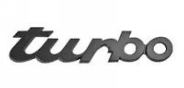 Porsche Emblem Badge Rear Deck - Black Turbo 1