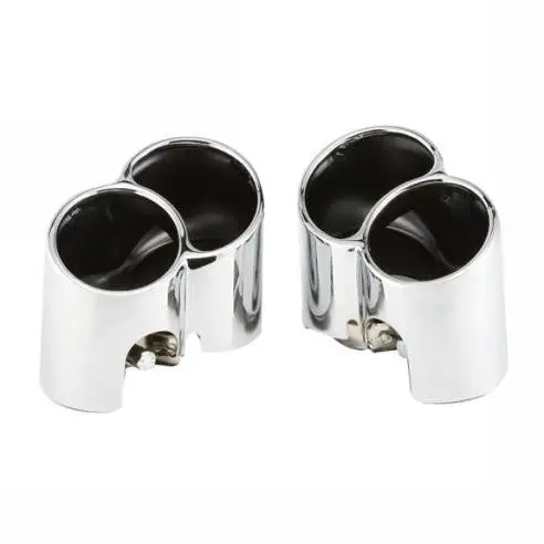 Porsche 996 Turbo Muffler Tips Schnell V2 Chrome 1