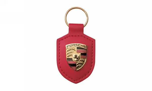 Porsche Crest Keyring Red Keychain 1