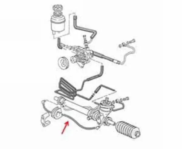 Porsche Power Steering Hose - Compensating Line 1