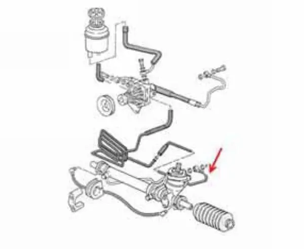 Porsche Power Steering Hose - Rack To Reservoir 1
