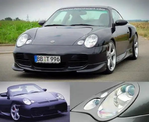 Porsche Headlight Cover Set - With Washer Nozzle 1