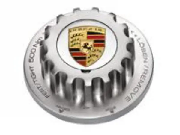Porsche Wheel Cap Bottle Opener With Crest 1
