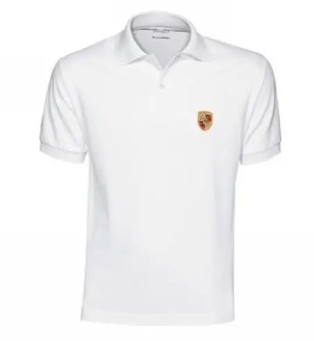 Porsche Polo Shirt - White With Crest 1