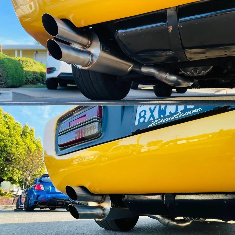 Twin Exit Fujitsubo Legalis Style Muffler 240Z 260Z 280Z 510 1