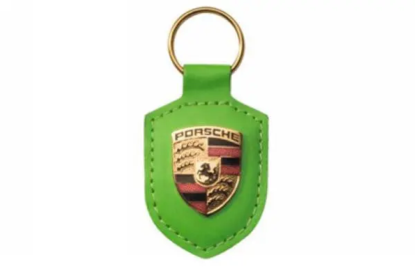 Porsche Crest Keyring Green Keychain Fob 1