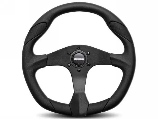 Momo Quark Steering Wheel - Black On Black 350Mm 1