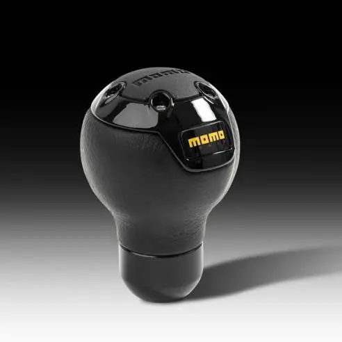 Momo Nero Shift Knob - Black Leather 1
