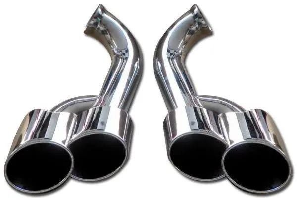 Porsche Cayenne Muffler Tips Set Dual Round - T304 1