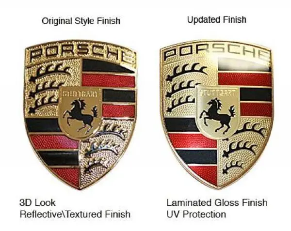 Porsche Hood Badge Crest With Laminated Finish 1