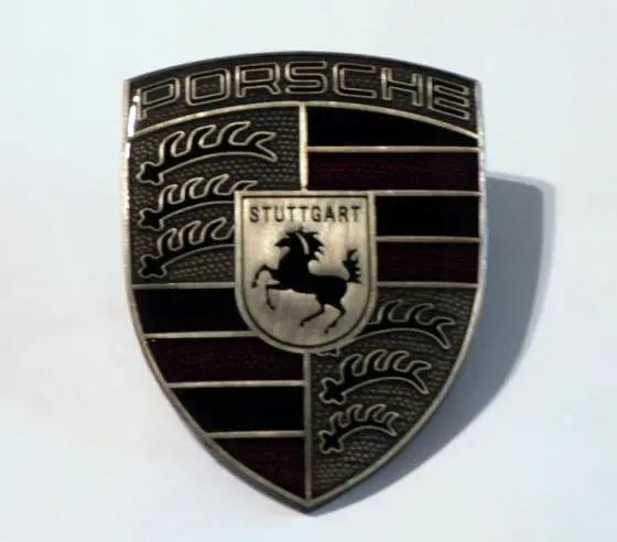 Porsche Hood Badge Crest Pewter Finish 1