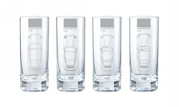 Porsche Long Drinking Glass - Set Of 4 1