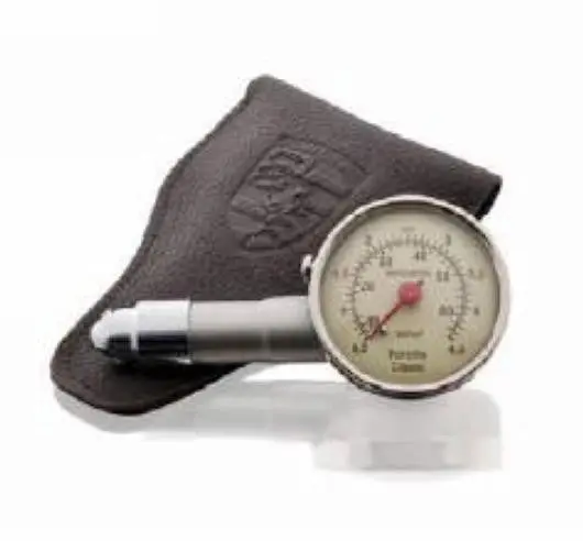 Tire Pressur Gauge With Leather Pouch 1