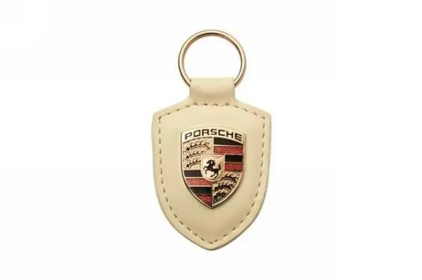 Porsche Key Tag Crest White 1