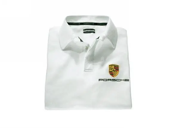 Porsche Polo Shirt Crest White 1