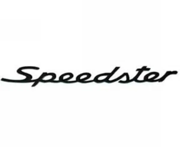 Porsche Emblem Badge Rear Deck - Black Speedster 1