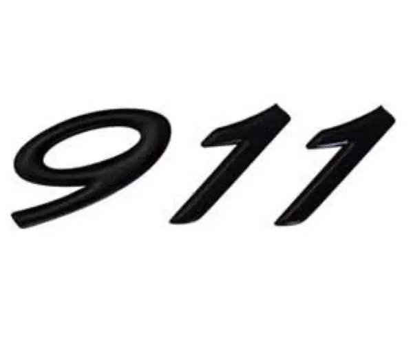 Porsche Emblem Badge Rear Deck - Black 911 1