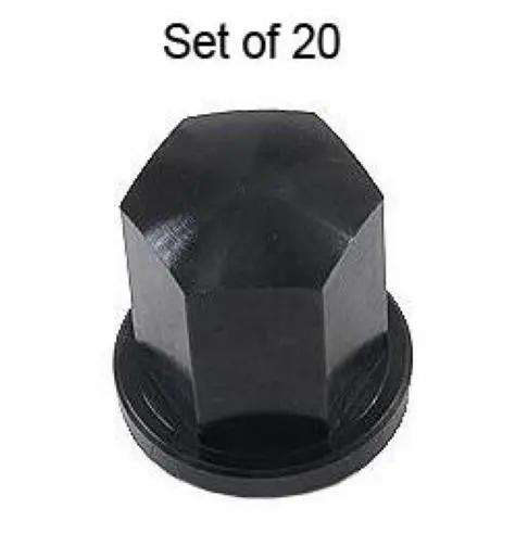 Wheel Lug Nuts Black Anodized Aluminum - Set Of 20 1