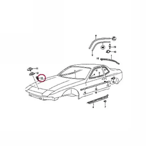 Porsche Hood Badge Crest Speed Nut 1