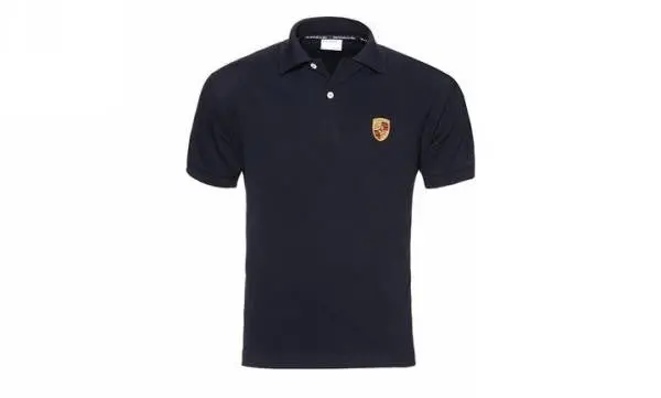 Porsche Polo Shirt - Black With Crest 1